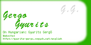 gergo gyurits business card